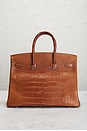 view 3 of 9 Hermes Fauve Matte Alligator Birkin 35 Handbag in Gold