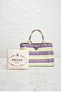 view 9 of 9 Prada Striped Canapa Tote Bag in Multi