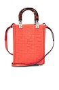 view 1 of 9 Fendi Mesh FF Mini Sunshine Shopper Tote Bag in Orange