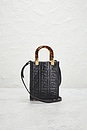 view 2 of 9 Fendi Embossed FF Mini Sunshine Shopper Tote Bag in Black