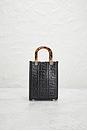 view 3 of 9 Fendi Embossed FF Mini Sunshine Shopper Tote Bag in Black