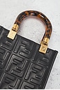 view 5 of 9 Fendi Embossed FF Mini Sunshine Shopper Tote Bag in Black