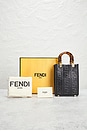 view 9 of 9 Fendi Embossed FF Mini Sunshine Shopper Tote Bag in Black