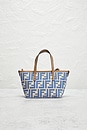 view 3 of 7 Fendi FF Roll Mini Shopping Tote Bag in Blue