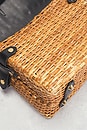 view 9 of 10 Fendi Wicker FF Mini Flip Shoulder Bag in Brown