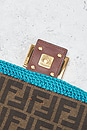 view 7 of 10 Fendi Raffia Crochet Baguette Shoulder Bag in Cyber Blue & Ghianda