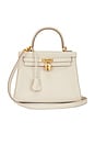 view 1 of 7 Hermes Swift Kelly 25 Retourne Handbag in Craie
