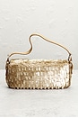 view 3 of 8 Fendi Python Trimmed Sequin Baguette Shoulder Bag in Champagne