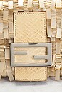 view 6 of 8 Fendi Python Trimmed Sequin Baguette Shoulder Bag in Champagne