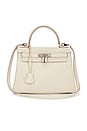 view 1 of 8 Hermes Togo Kelly 28 Retourne Handbag in Craie