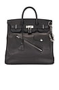 view 1 of 8 Hermes Limited Edition Evergrain Haut A Courroies Rock Birkin 40 Handbag in Noir