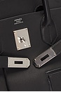 view 6 of 8 Hermes Limited Edition Evergrain Haut A Courroies Rock Birkin 40 Handbag in Noir