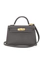 view 1 of 7 Hermes Veau Epsom Kelly 20 Sellier Handbag in Gris Graphite