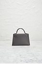view 3 of 7 Hermes Veau Epsom Kelly 20 Sellier Handbag in Gris Graphite