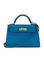 view 1 of 7 Hermes Chevre Kelly 20 Handbag in Bleu Frieda