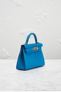 view 4 of 7 Hermes Chevre Kelly 20 Handbag in Bleu Frieda