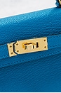 view 5 of 7 Hermes Chevre Kelly 20 Handbag in Bleu Frieda