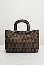 view 3 of 8 Fendi FF Zucca Handbag in Brown