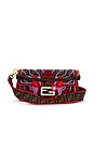 view 1 of 9 Fendi FF Bird Embroidered Baguette Shoulder Bag in Multi