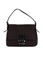 view 1 of 8 Fendi Zucchino Mama Baguette Shoulder Bag in Tobacco Brown