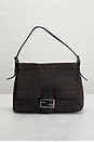 view 2 of 8 Fendi Zucchino Mama Baguette Shoulder Bag in Tobacco Brown