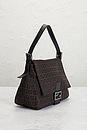 view 4 of 8 Fendi Zucchino Mama Baguette Shoulder Bag in Tobacco Brown