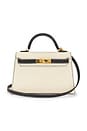 view 1 of 7 Hermes Veau Epsom Kelly 20 Handbag in Craie & Black