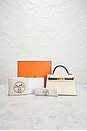 view 7 of 7 Hermes Veau Epsom Kelly 20 Handbag in Craie & Black