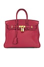 view 1 of 9 Hermes Swift Birkin 25 Handbag in Rouge Grenat