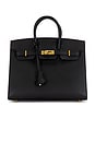 view 1 of 8 Hermes Epsom Birkin Sellier 25 Handbag in Noir