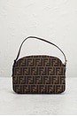 view 3 of 8 Fendi Zucca Mama Forever Baguette Shoulder Bag in Brown