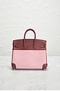 view 3 of 7 Hermes Swift & Toile Qaudrille Birkn 25 Handbag in Ecru Rouge