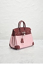 view 4 of 7 Hermes Swift & Toile Qaudrille Birkn 25 Handbag in Ecru Rouge