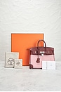 view 7 of 7 Hermes Swift & Toile Qaudrille Birkn 25 Handbag in Ecru Rouge