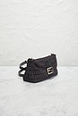 view 4 of 9 Fendi Zucchino Flap Crossbody Bag in Black