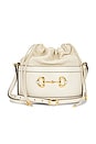 view 1 of 8 Gucci Azalea Sakai Horsebit 1955 Drawstring Bucket Bag in Mystic White