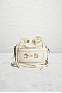 view 2 of 8 Gucci Azalea Sakai Horsebit 1955 Drawstring Bucket Bag in Mystic White