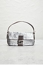 view 2 of 9 Fendi Vintage Sequin Baguette Shoulder Bag in Silver