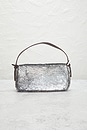 view 3 of 9 Fendi Vintage Sequin Baguette Shoulder Bag in Silver