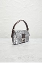 view 4 of 9 Fendi Vintage Sequin Baguette Shoulder Bag in Silver