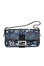 view 1 of 8 Fendi Beaded Baguette Shoulder Bag in Black