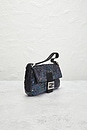 view 4 of 8 Fendi Beaded Baguette Shoulder Bag in Black