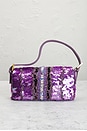 view 3 of 9 Fendi Sequin Baguette Shoulder Bag in Purple