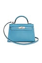 view 1 of 9 Hermes Epsom Kelly 20 Handbag in Bleu Jean