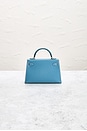 view 3 of 9 Hermes Epsom Kelly 20 Handbag in Bleu Jean