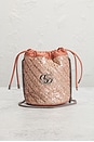view 2 of 7 Gucci Sequin GG Marmont Bucket Bag in Brown