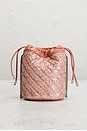 view 3 of 7 Gucci Sequin GG Marmont Bucket Bag in Brown