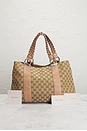 view 9 of 9 Gucci Libeccio Bamboo Tote Bag in Beige