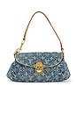 view 1 of 9 Louis Vuitton Denim Monogram Mini Pleaty Shoulder Bag in Blue