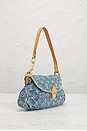 view 4 of 9 Louis Vuitton Denim Monogram Mini Pleaty Shoulder Bag in Blue